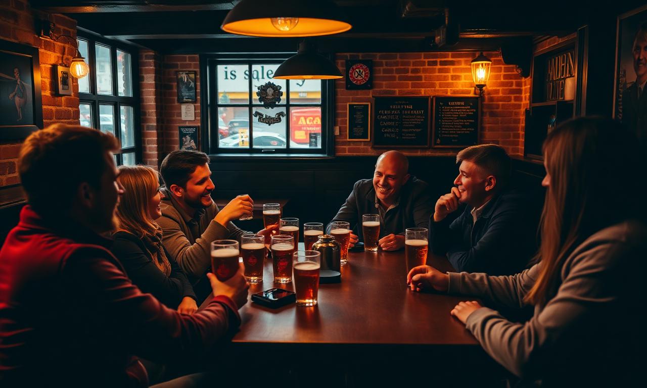 Warm traditional pub interior